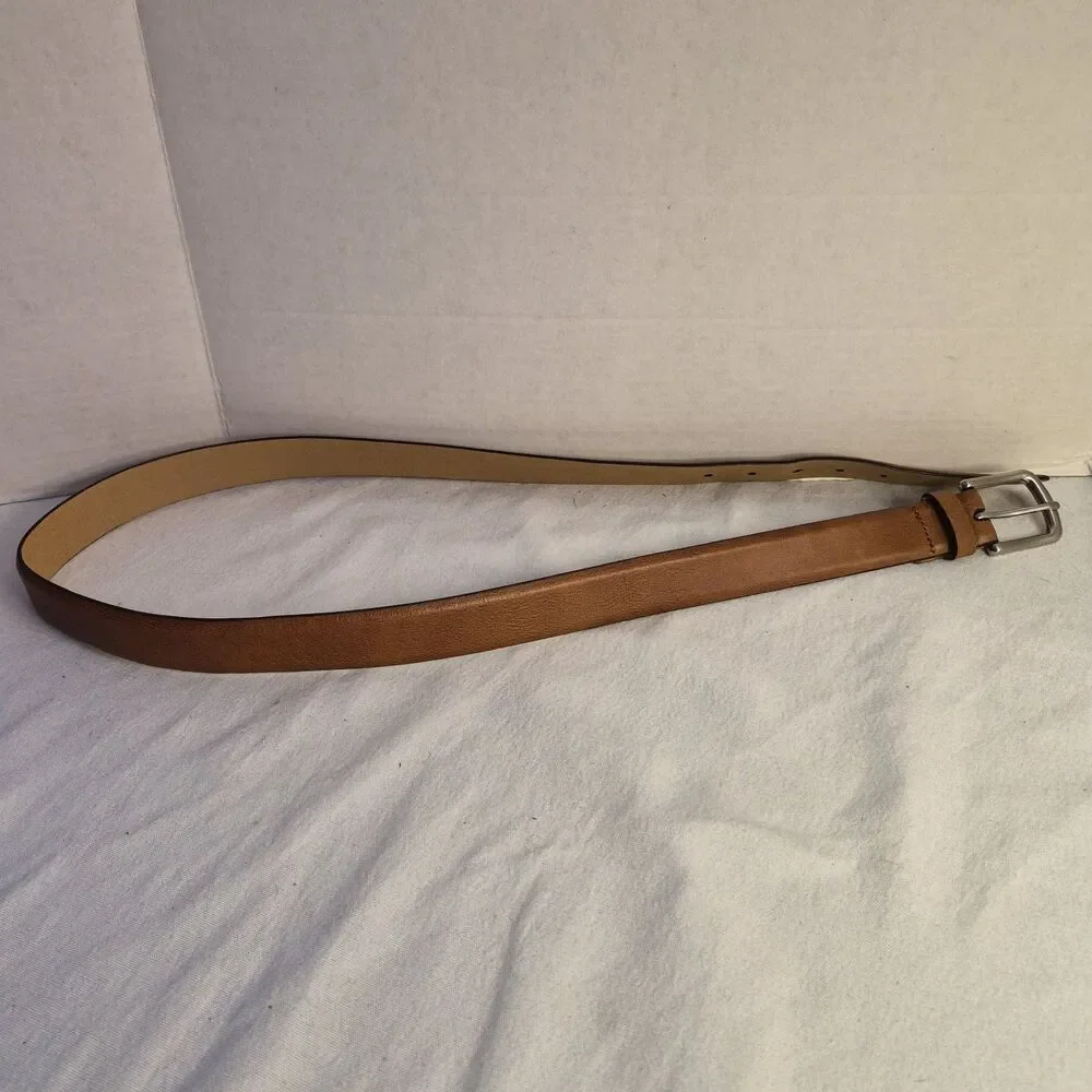 No Boundaries Men's Full Grain Leather Belt Sz 40 Nubuck Leather Lining 1” Wide